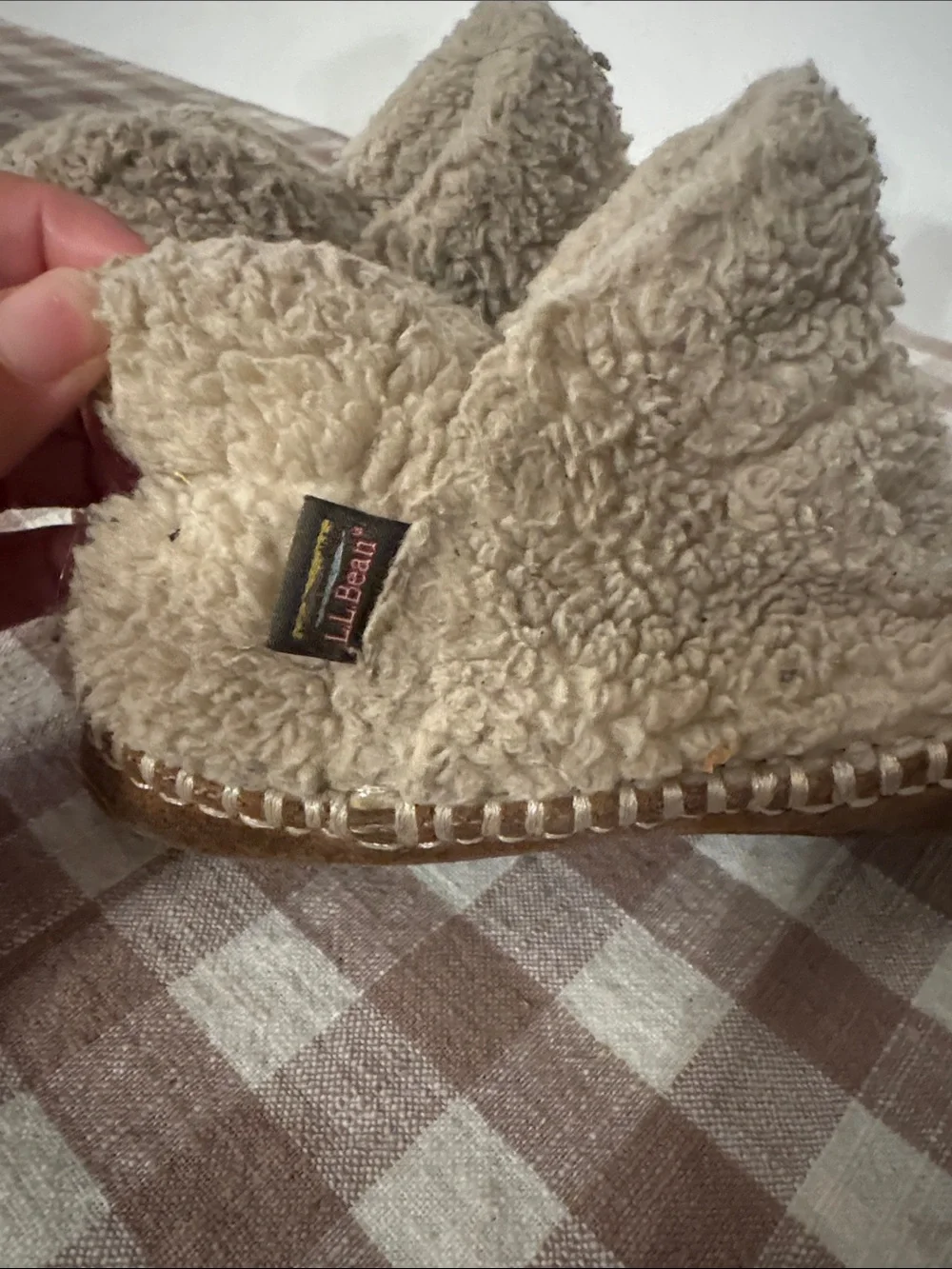 Plush Shearling Slip-On Slippers LL bean toddler slippers